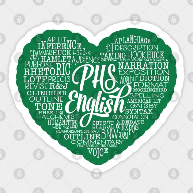 PHS English Love White Text Sticker by beyerbydesign